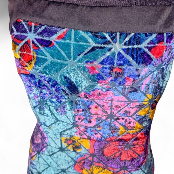 Anthropologie Moulinette Soeurs Floral Print Velvet Slip Dress Size 8 - Picture 3 of 9